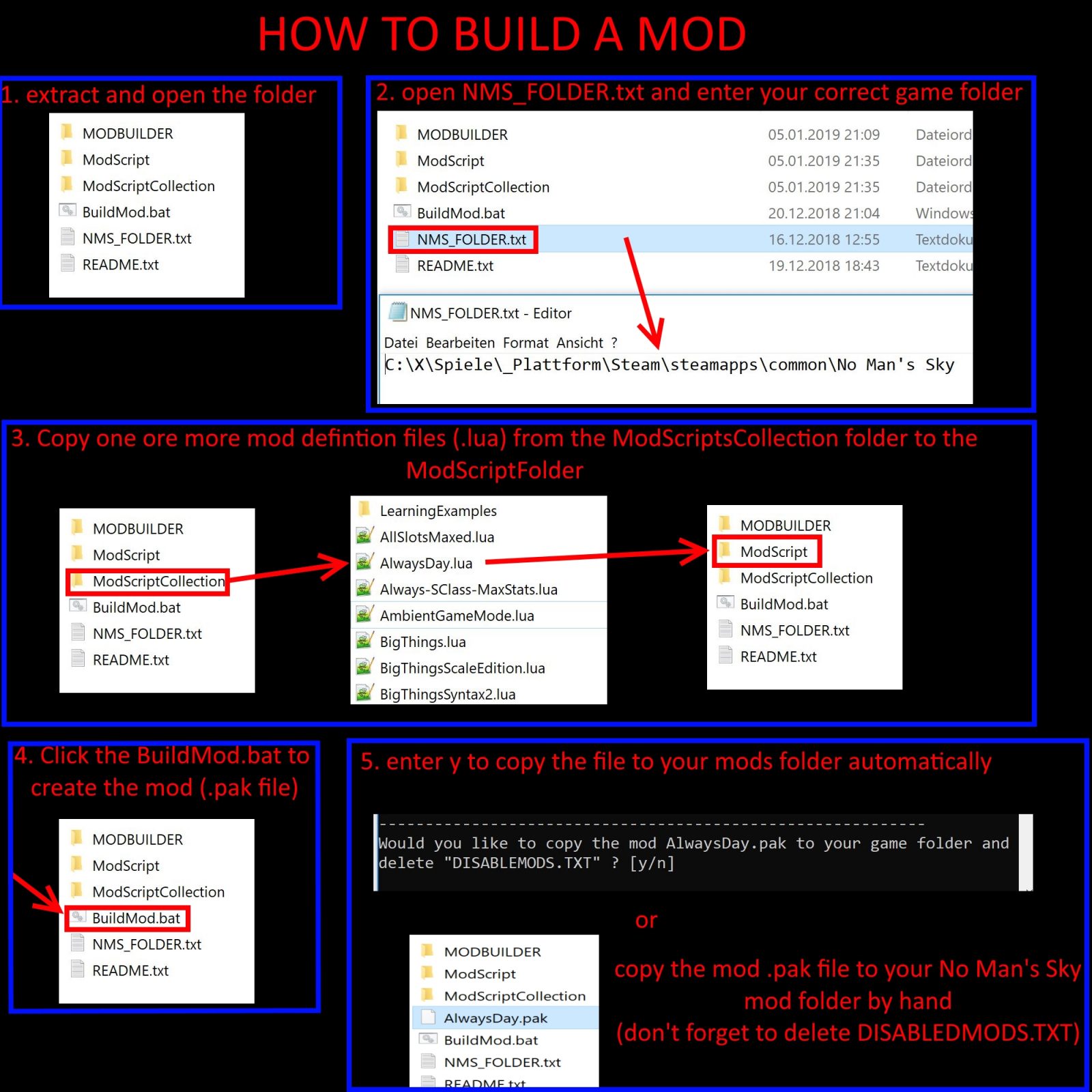 Auto modbuilder + updater + mod script definition system