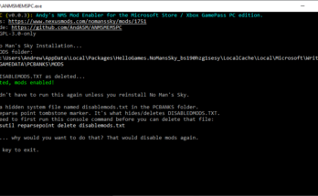 ANMSMEMSPC - Andy's NMS Mod Enabler for the Microsoft Store edition (Xbox GamePass PC)