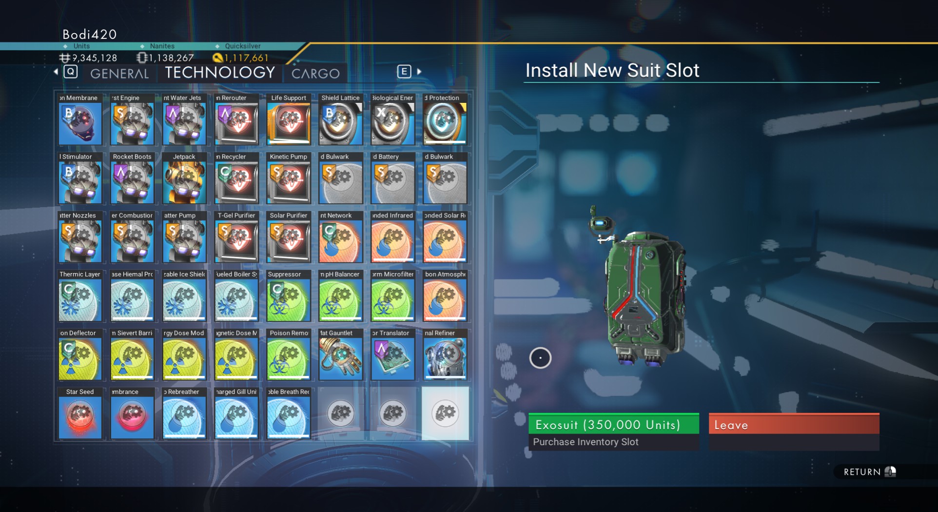 Bigger Stacks and Suit Tech Slots Expand to 48