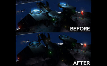 Dropship Fan-wing Light Dimmed