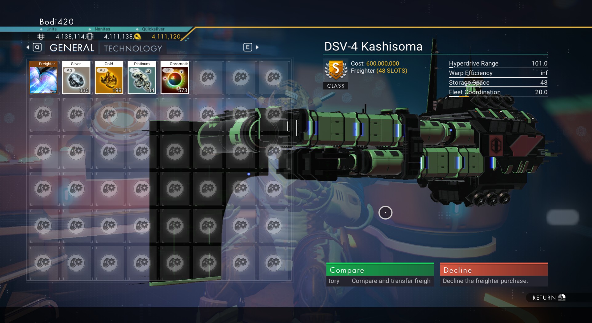 All Inventories 48 Plus S Class Freighters and More