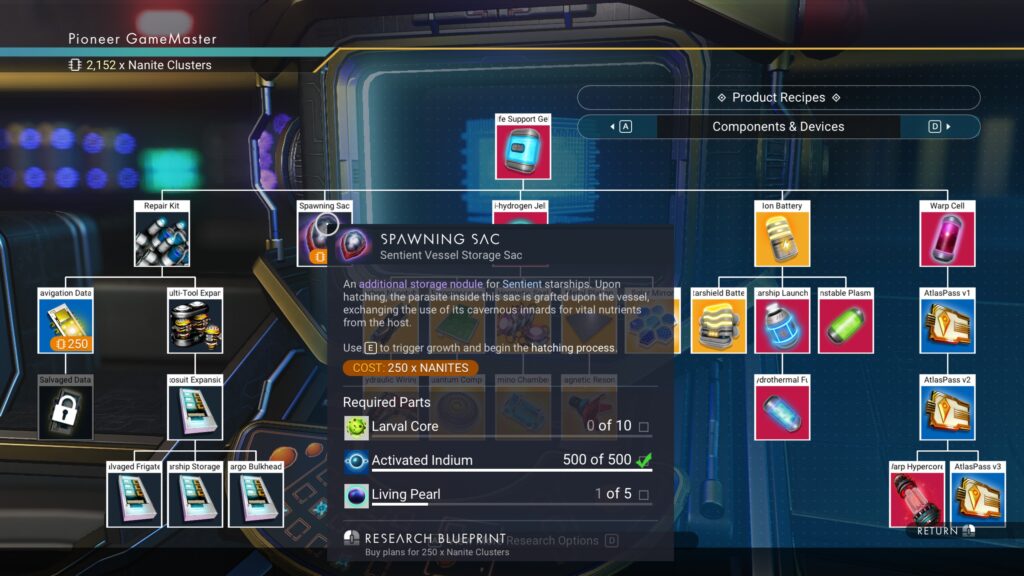 Craftable Spawning Sac