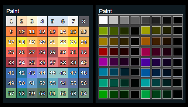 Palette Templates for .lua scripts