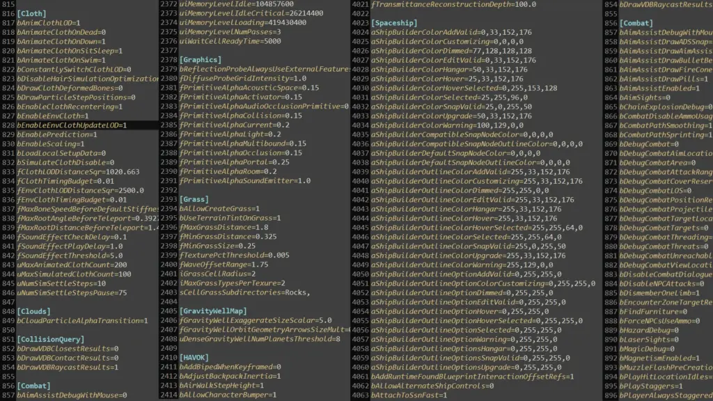 Complete StarfieldCustom INI File (For Reference) V1.1