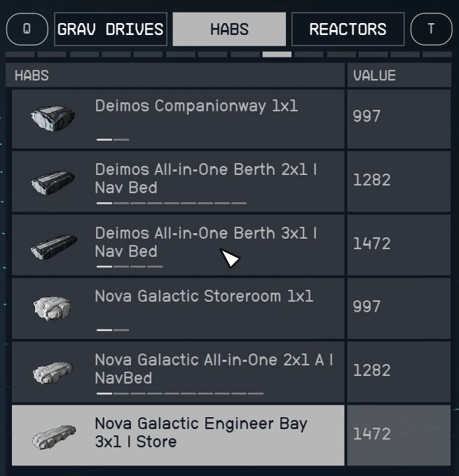 Hab Function Descriptions V0.1
