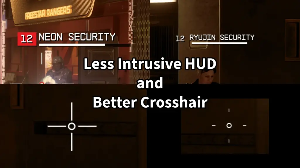Less Intrusive HUD and Better Crosshair V1.0