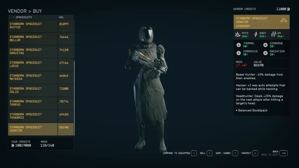 Purchasable Starborn (NG Plus) Suits V1.0