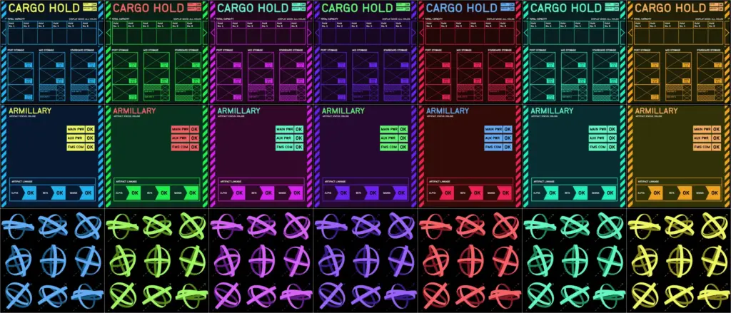 Ship Armillary and Cargo Screen Colour