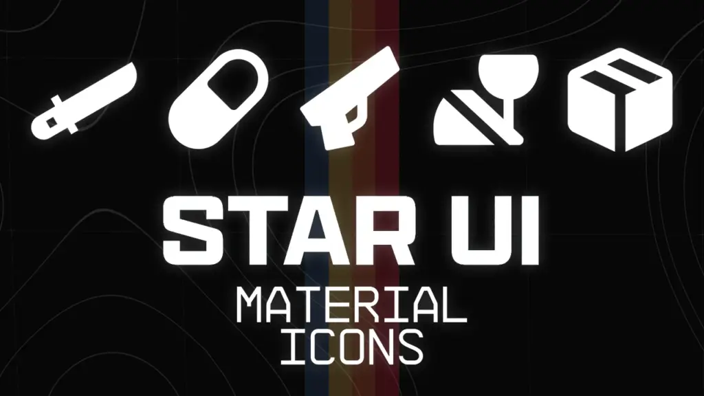 StarUI Material Icons (Simple - HUD - Inventory) V1.0
