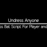 Undress Anyone - (Undress Bat Script For Player and NPCs) V1.0