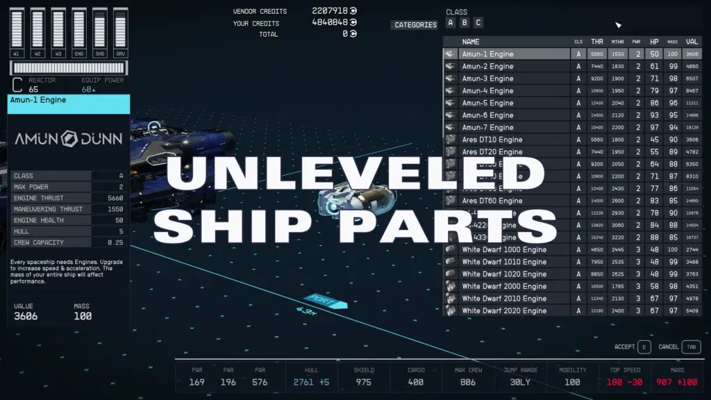 Unleveled Ship Parts - USP V1.0