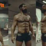 XS Ripped - Male Sporty Sexy Map Athletic fitness muscle texture - body normal map 4K