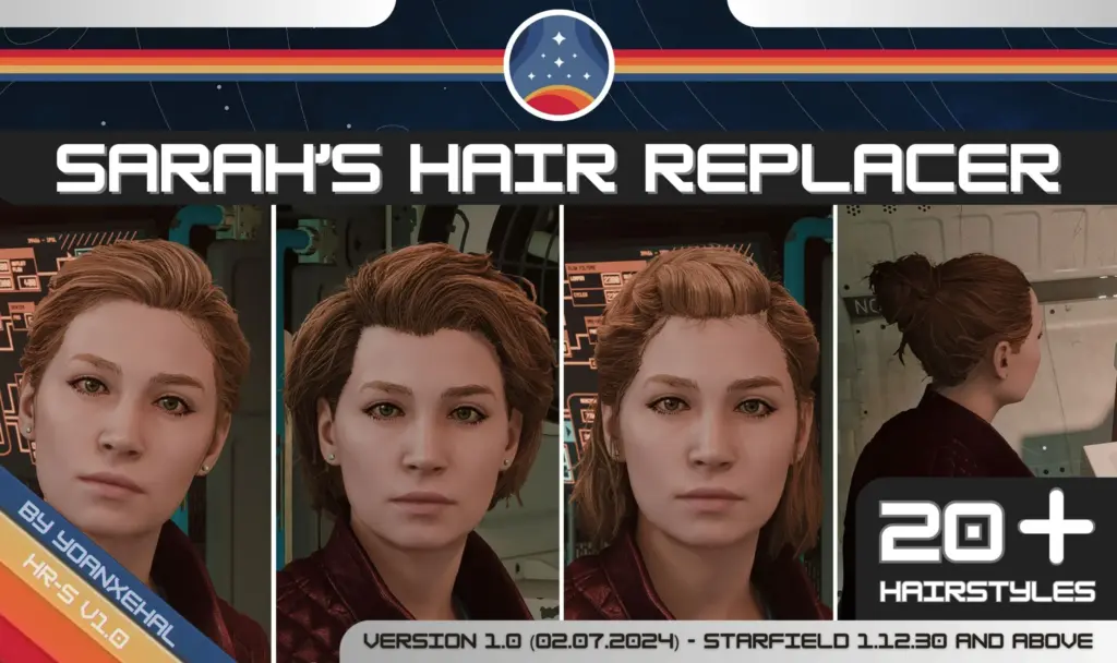Sarah's Hair Replacer - 22 Hairstyles V1.0