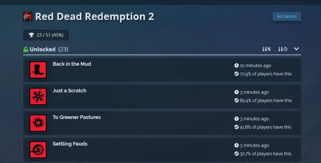 Achievement Trigger for Red Dead Redemption 2 V0.2