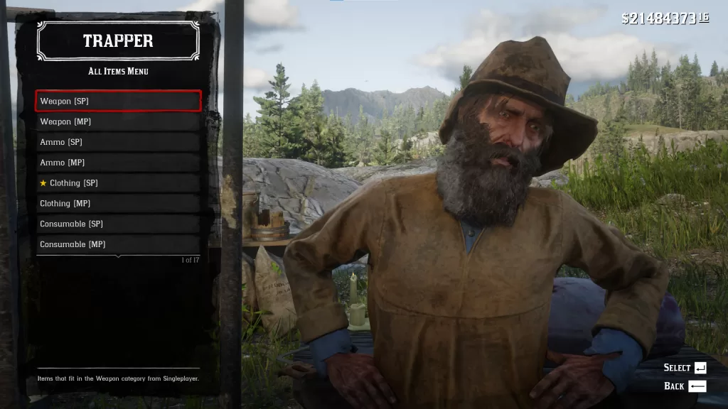 All items unlocked and purchasable