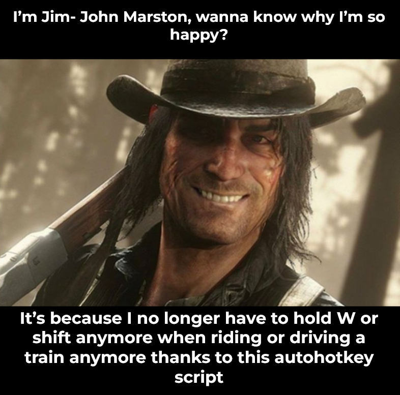 AutoHotKey Script to keep Wagons Horses and Trains Moving