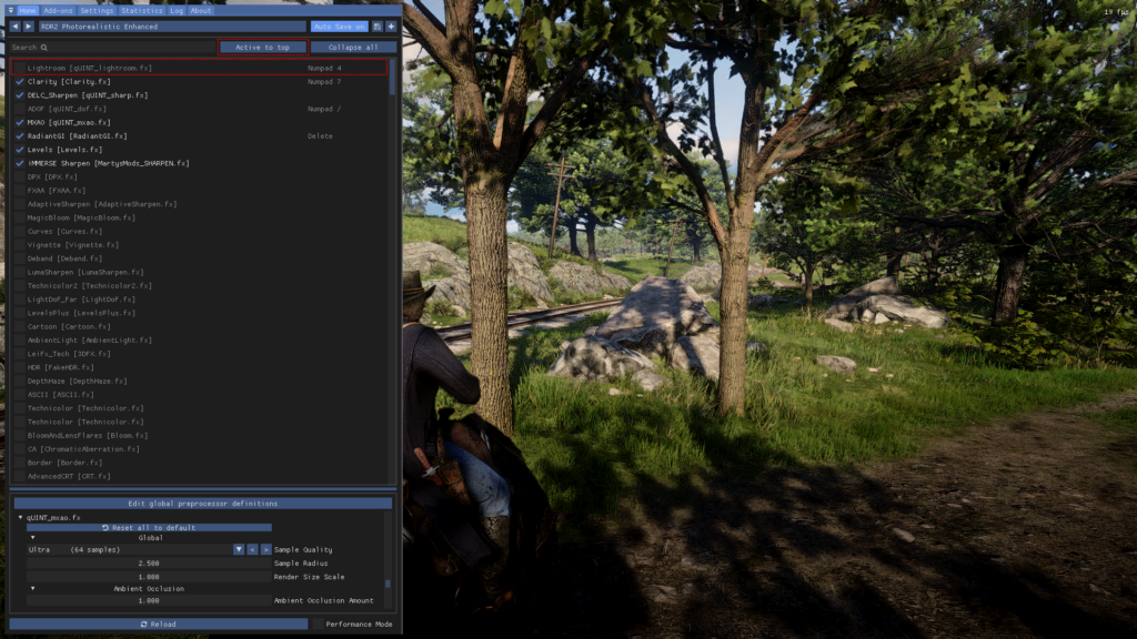 RDR2 Photorealistic ReShade Enhanced V1.5