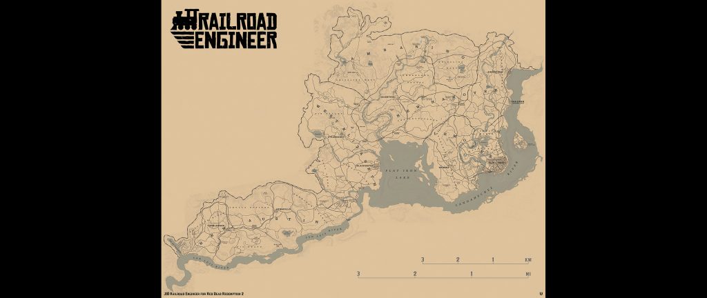 Red Dead Redemption 2 Map (21617 x 16785 Pixel)