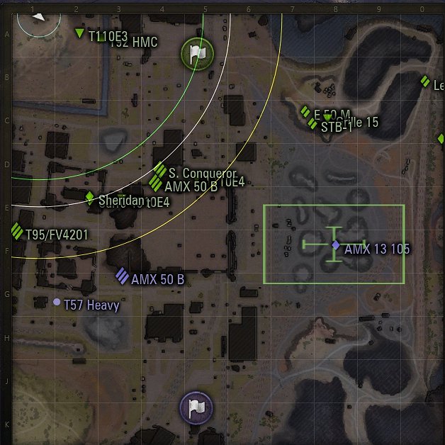 Strategic Reticle for SPG Minimap