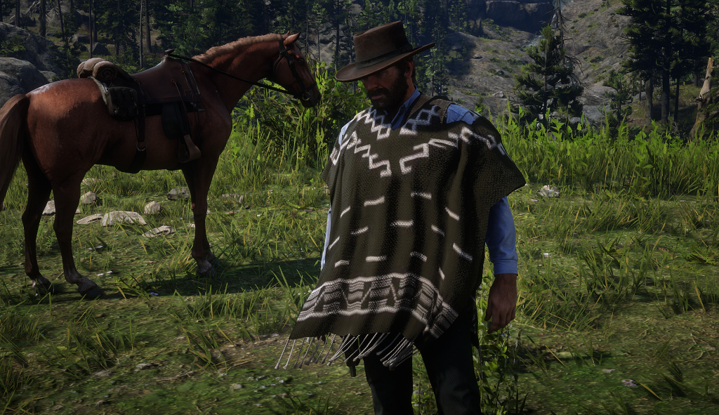 The man with no name poncho