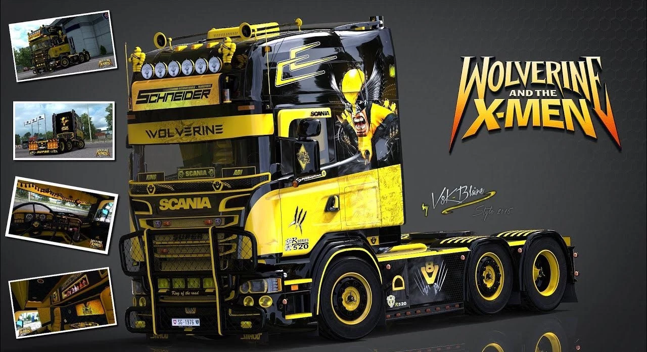 Scania V8K Wolverine R520 + Trailer v1.57