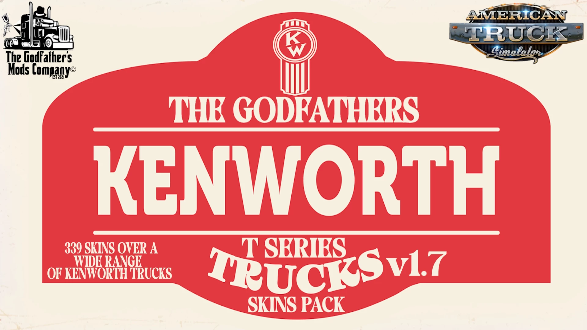 The Godfather's Kenworth T Series Trucks Skins Pack v1.7