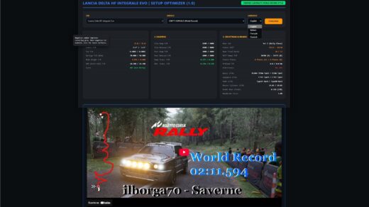 Lancia Delta HF Integrale Evo Setup Optimizer v1.1