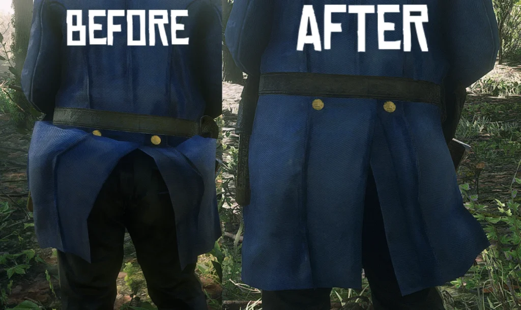 Saint Denis Police Uniform and John’s Coat Physics Fix V1.0