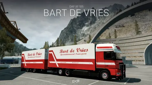 DAF XF 105 + Trailer "Bart De Vries" v9.0 1.57