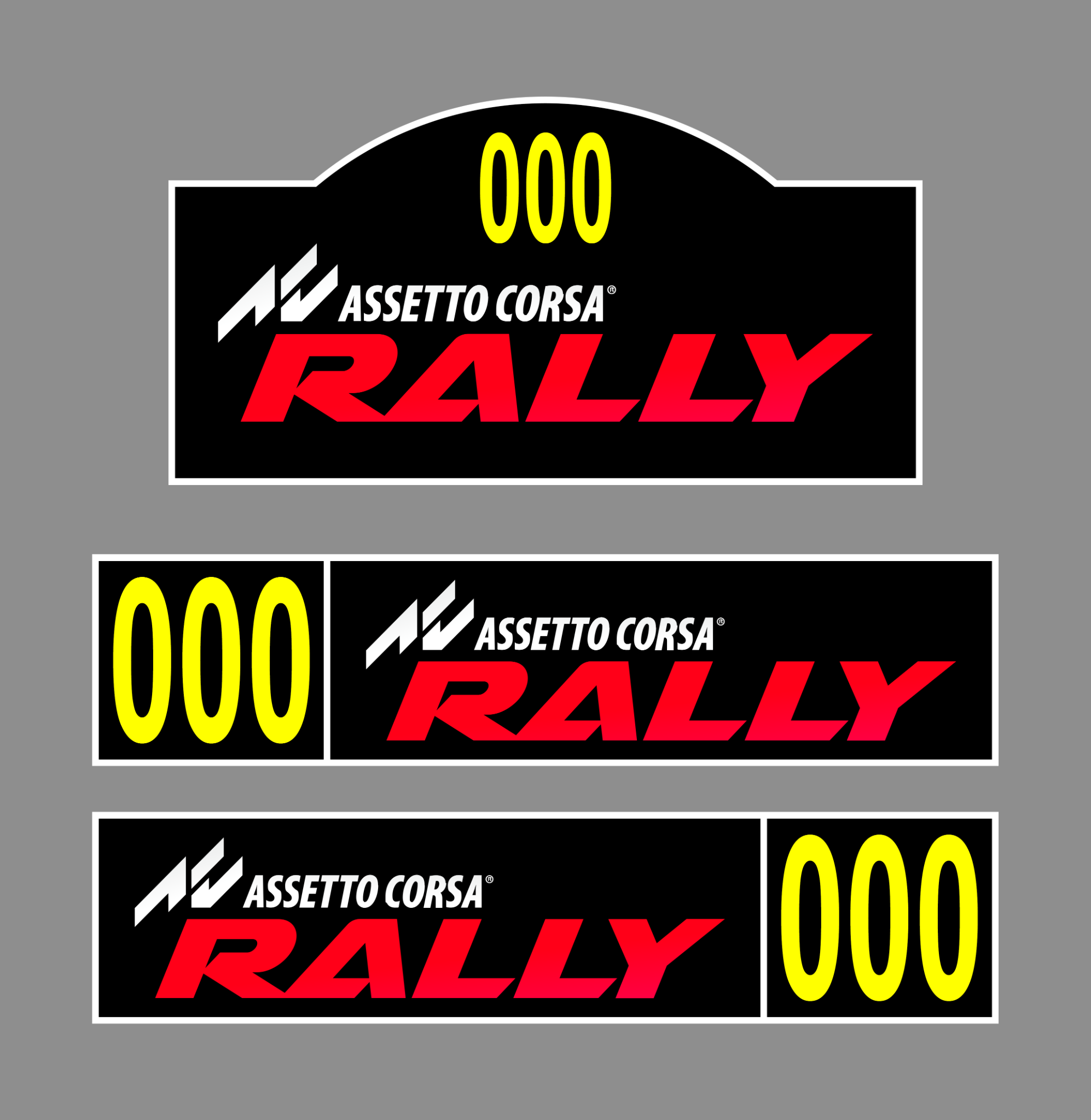 Assetto Corsa Rally - Generic Numberplates