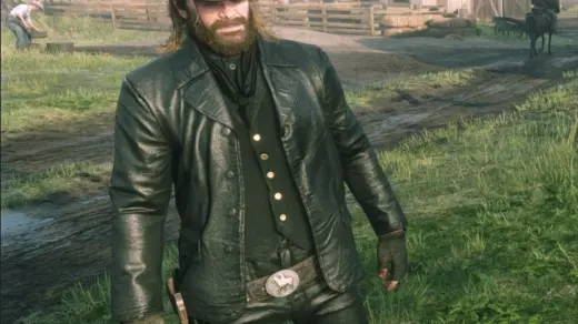 Black Leather Jacket and Pants