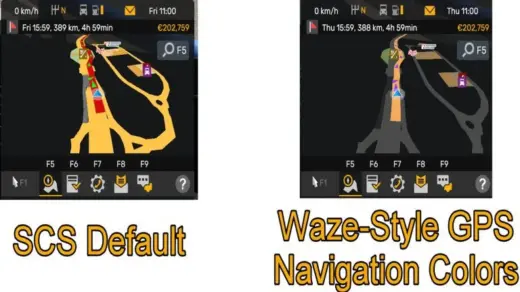 Waze Style GPS Navigation Colors – Realistic Dark Mode v2.1