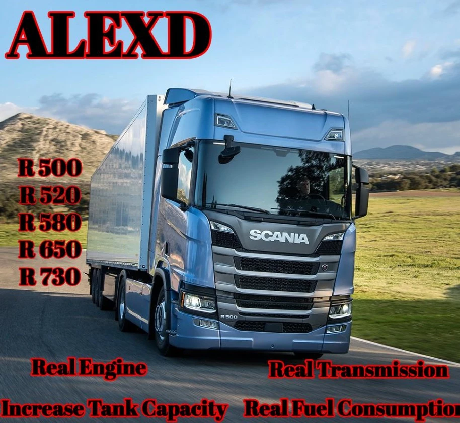 alexd-scania-r-real-engine-and-transmission-v158