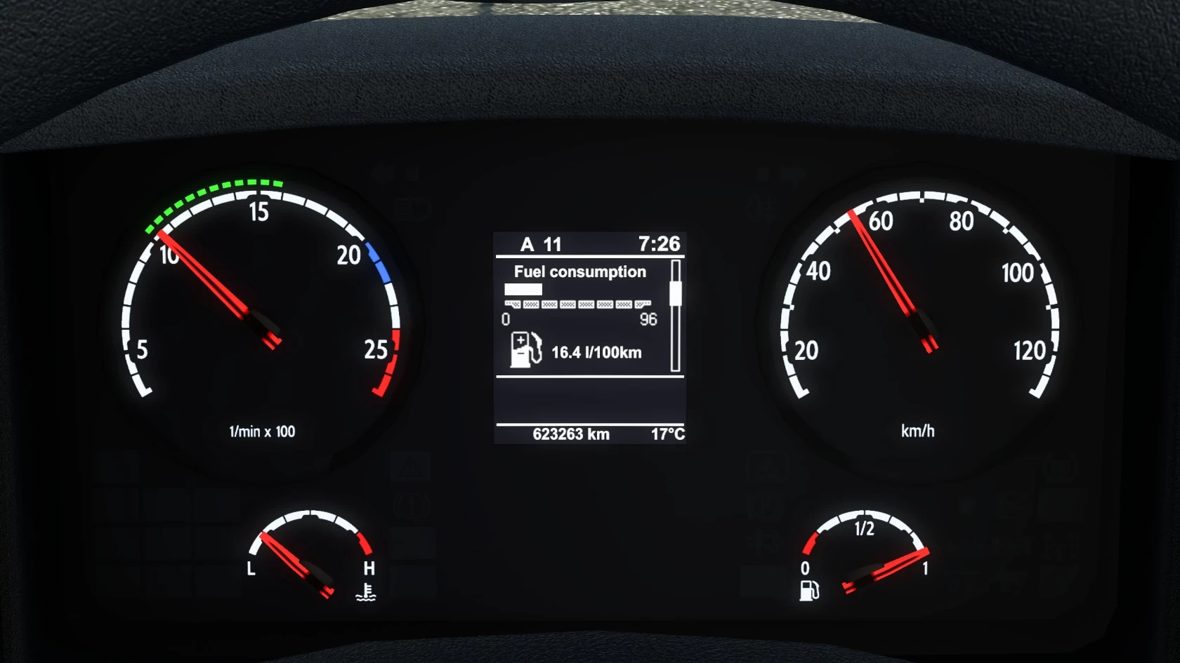 Scania Old Panel Realistic Dashboard Computer v1.58 – ModsCloud.net