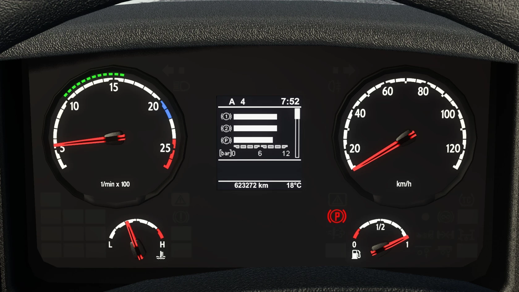 Scania Old Panel Realistic Dashboard Computer v1.58 – ModsCloud.net