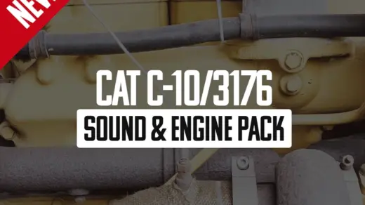 CAT C-10/3176 Sound & Engine Pack v1.0