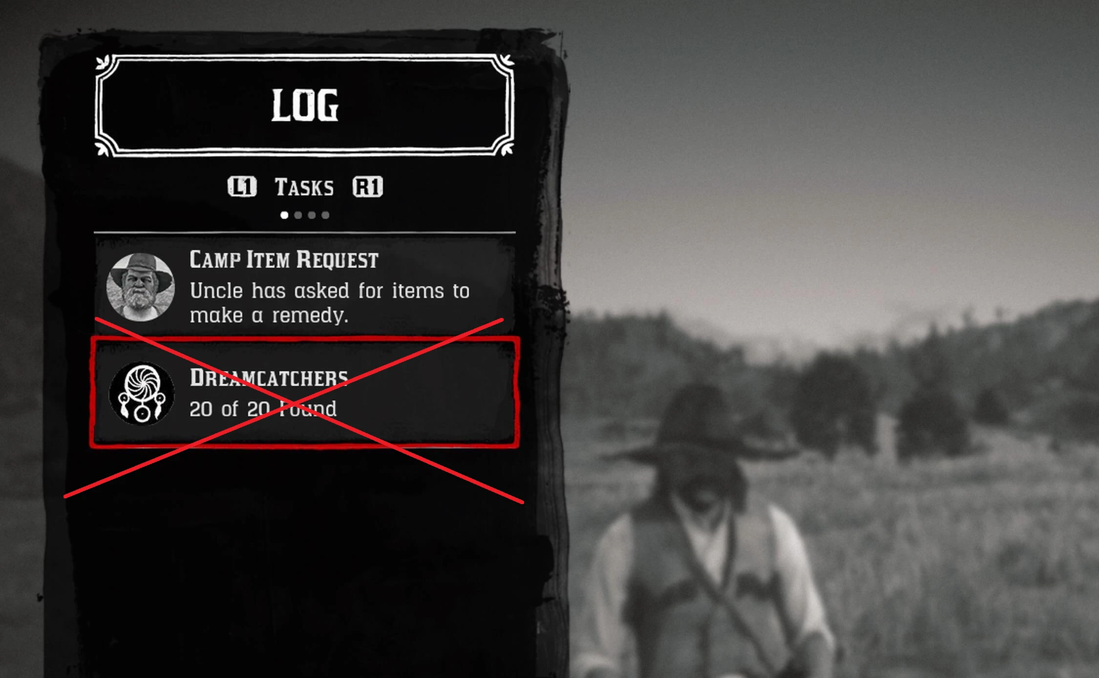 Dreamcatchers quest log bug fix