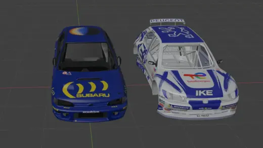 Peugeot306IIMaxi and SubaruImprezaS3 3D Models and templates