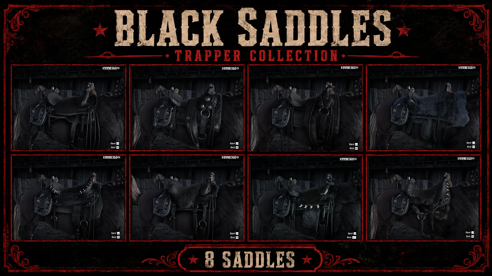 Black Trapper Saddles