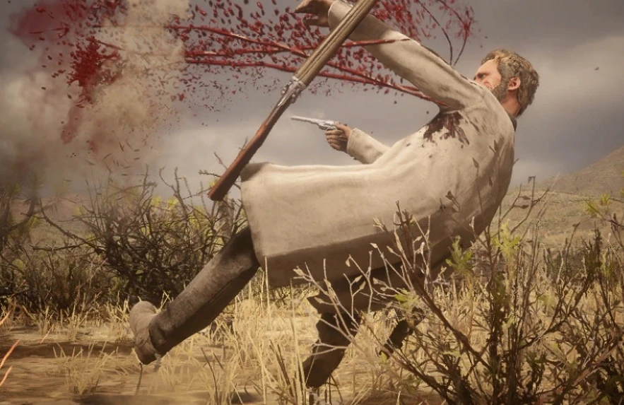 Django Style Bullet Impact Knockback