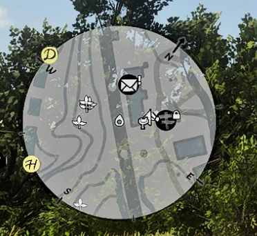 Gray semi-transparent minimap