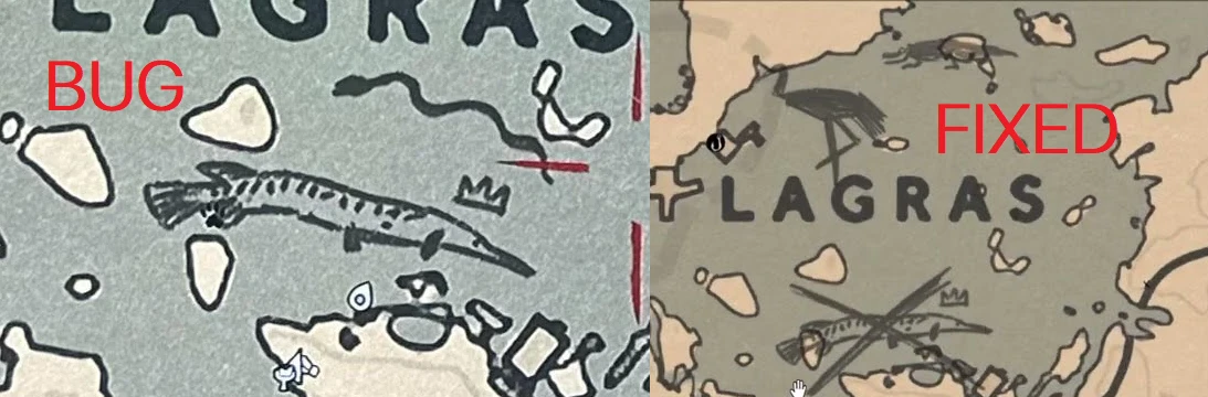 Map bug fix - Legendary fish