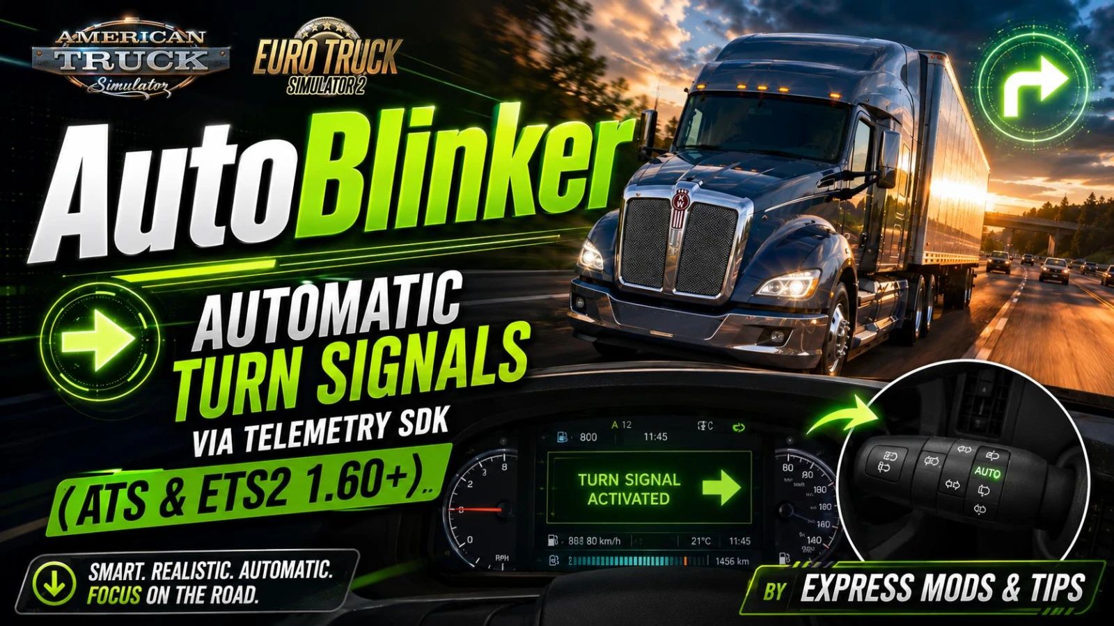 AutoBlinker - Automatic Turn Signals via Telemetry SDK v1.0