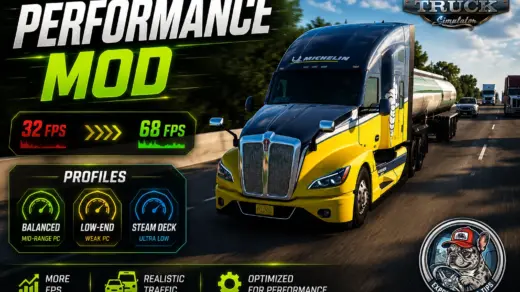 EXPRESS PERFORMANCE MOD ATS Realistic Rush-Hour Traffic + FPS Boost 1.60.1.8s