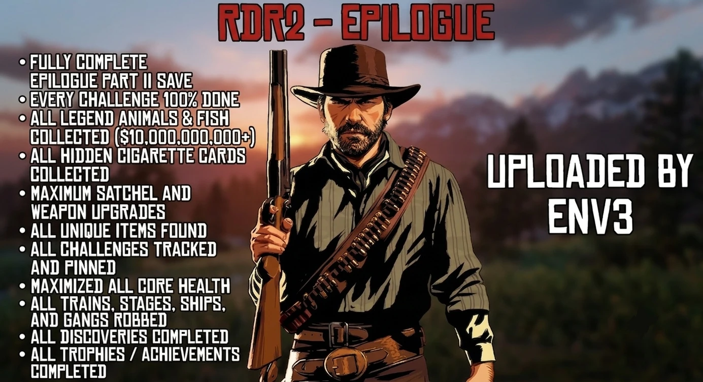 100 percent savefile RDR2