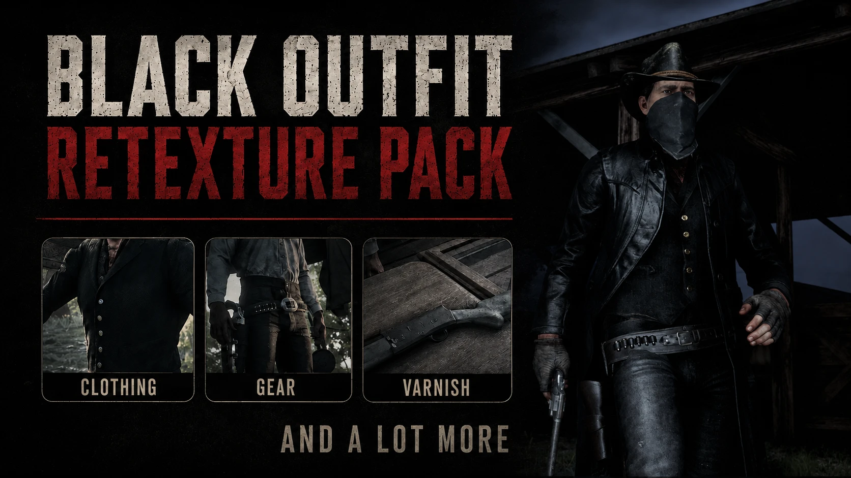 Black Gear and Outfit Overhaul Expanded Saddles Edition