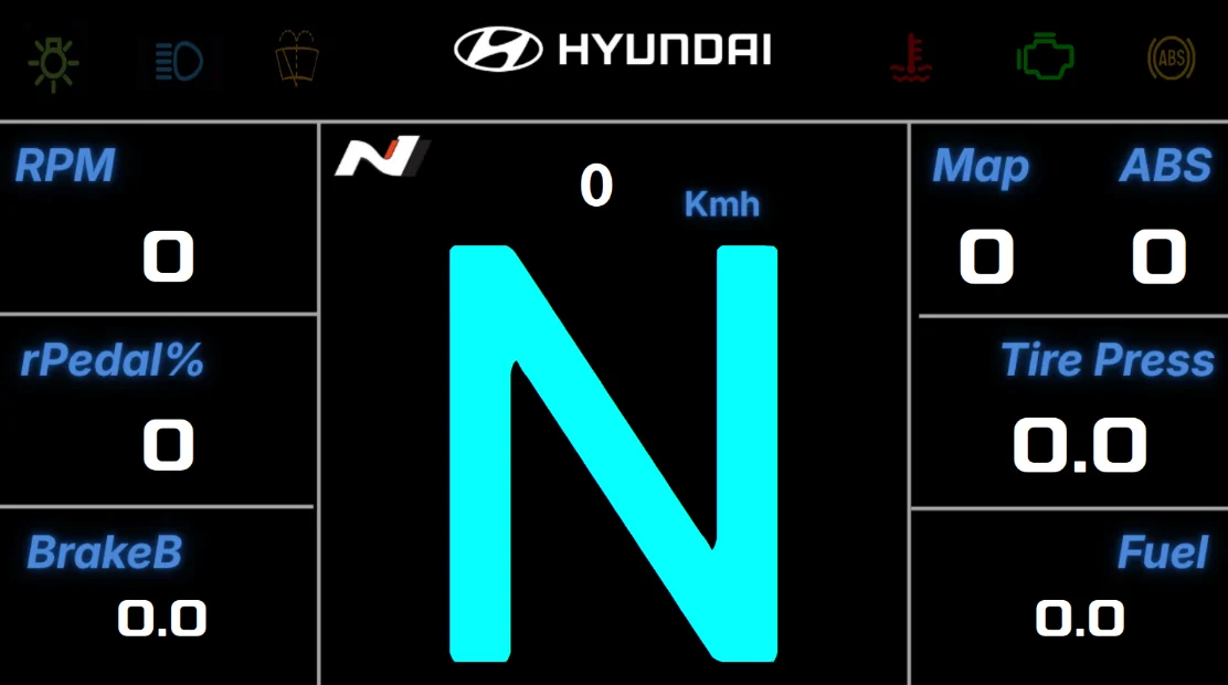 Dashboard Hyundai I20 Rally 2 for MOZA CM23