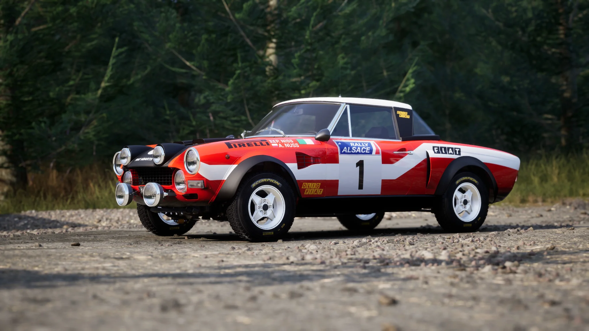 Fiat 124 Red & White Livery