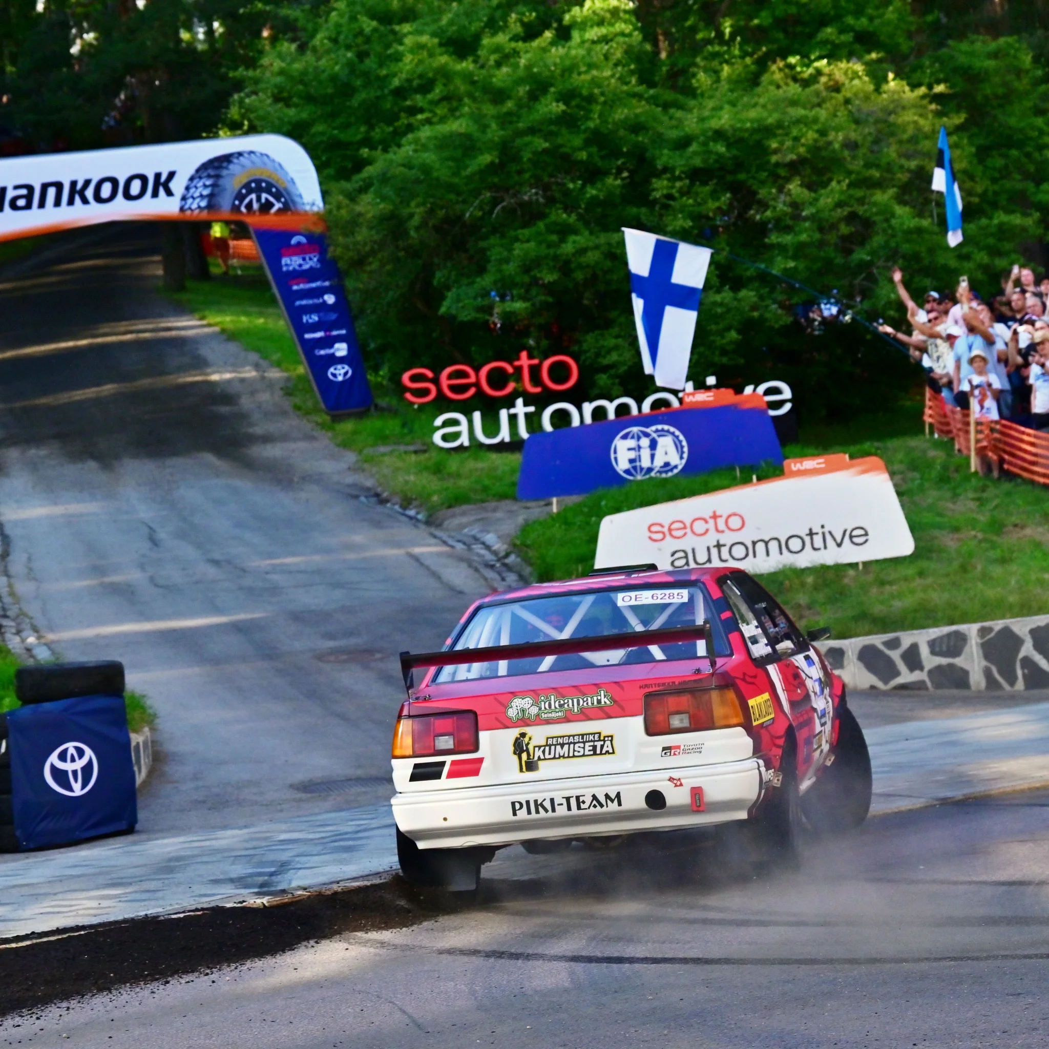 Toyota Corolla AE86 livery on the Subaru Kalle Rovanpera