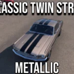 1967 Ford Mustang Classic Twin Stripe Metallic + Mask Skin v1.0